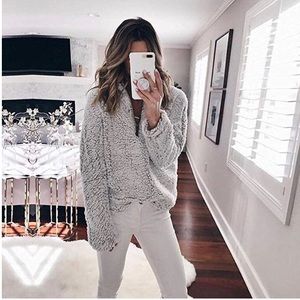 Womens Fleece Casual Sherpa Pullover Sweatshirt